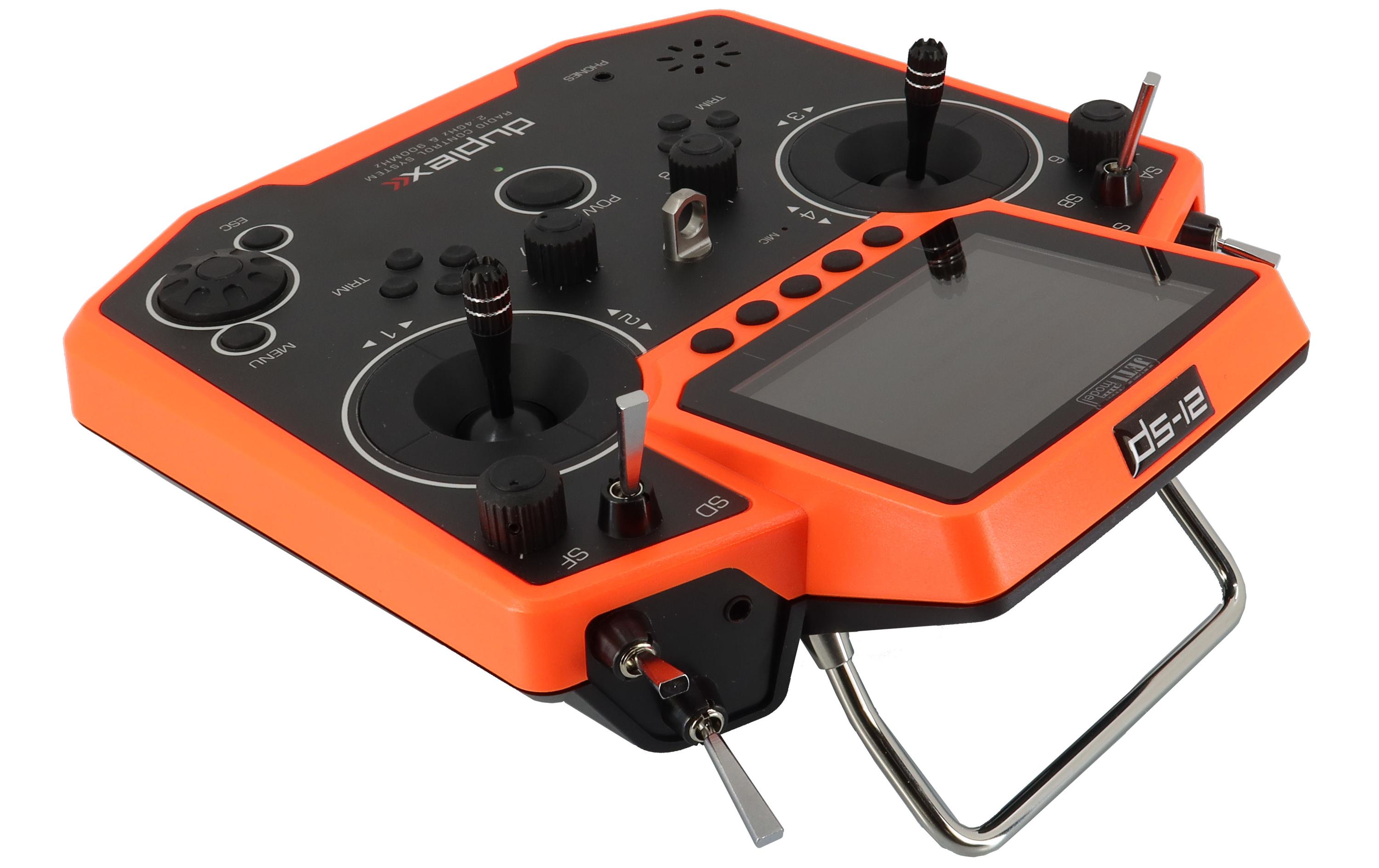 Fernsteuerung Duplex DS-12 EX Fluorescent Orange<br>Handlicher Jeti Duplex 2.4 GHz Sender