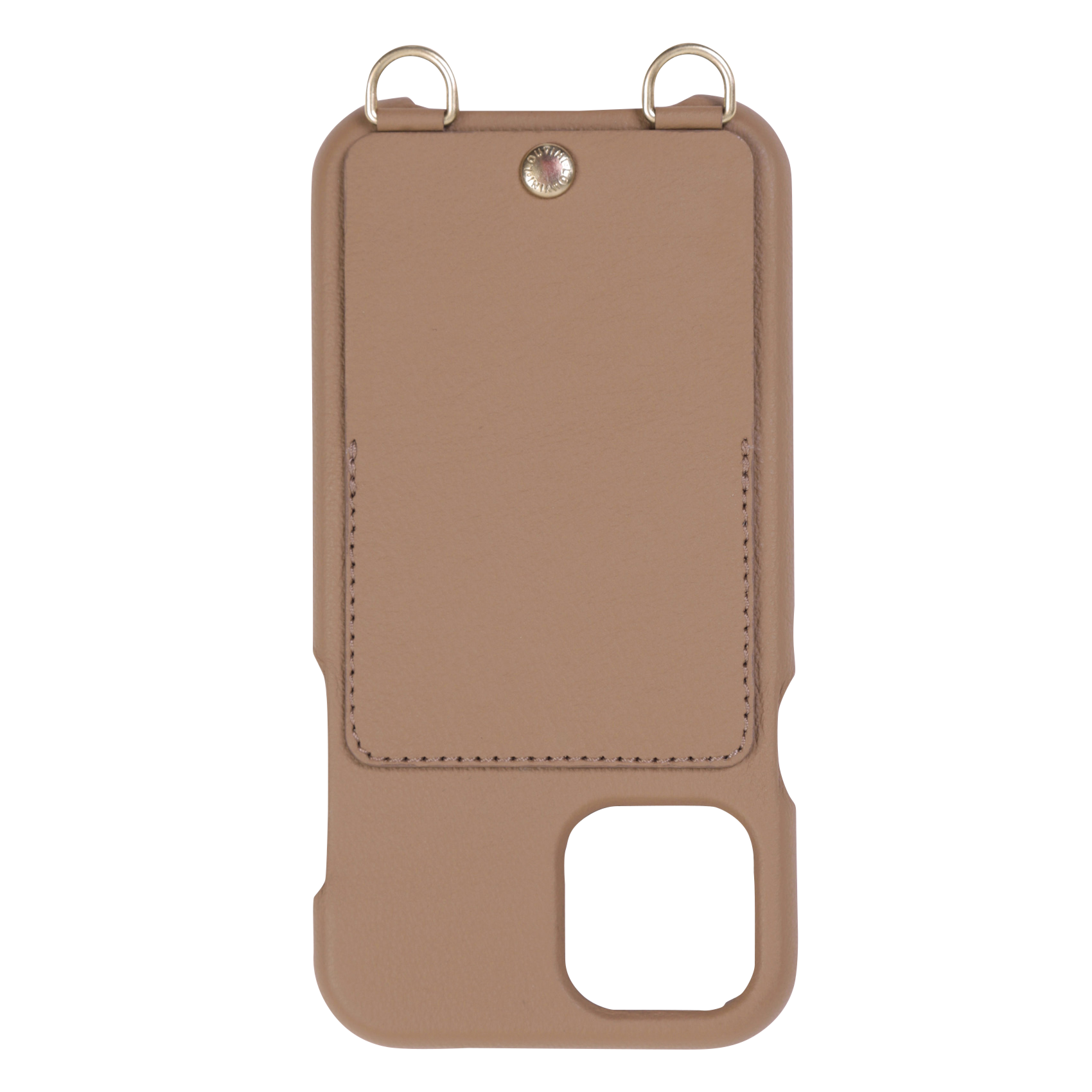LOU - Etui pour iPhone avec pochette en cuir| Marron