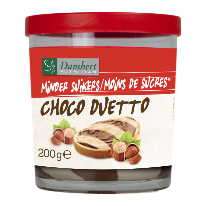 Damhert Chocopasta Duetto Minder Suikers 200g