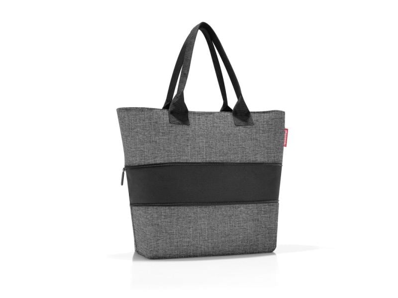 Reisenthel Tasche Shopper e1 Twist Silver Schultertasche mit mittigen Reissverschluss