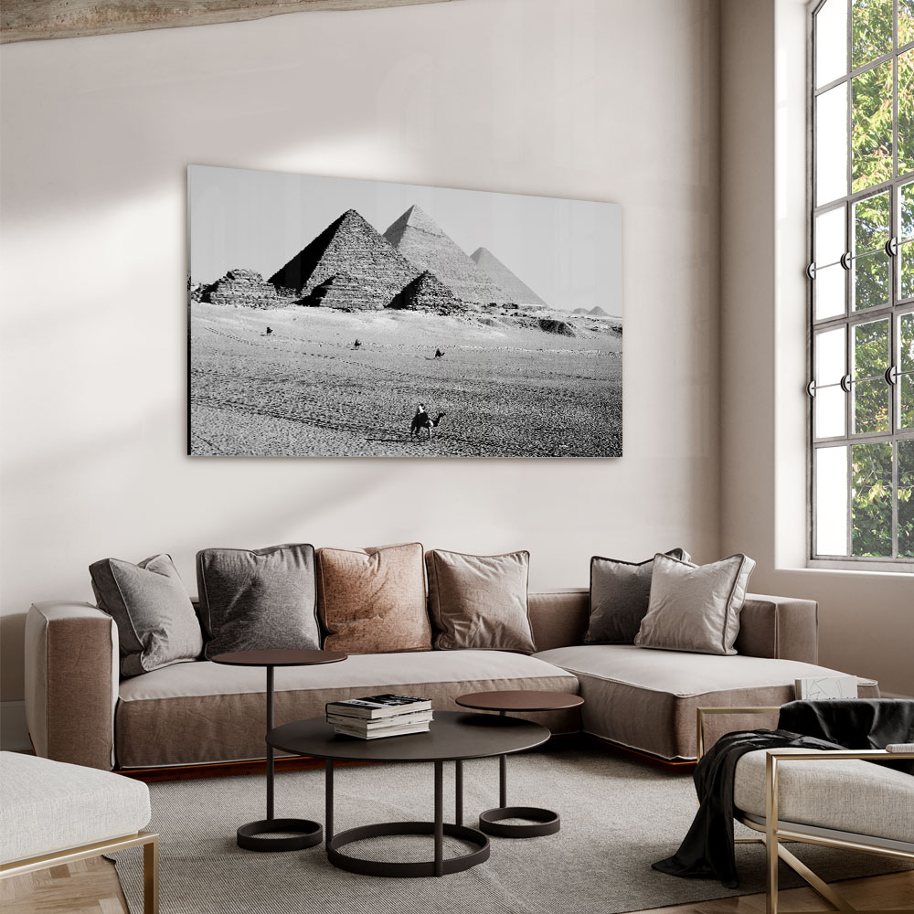 Walljar acrylglas schilderij - Pyramids of Egypt Acrylglas schilderij - 150 x 225 cm