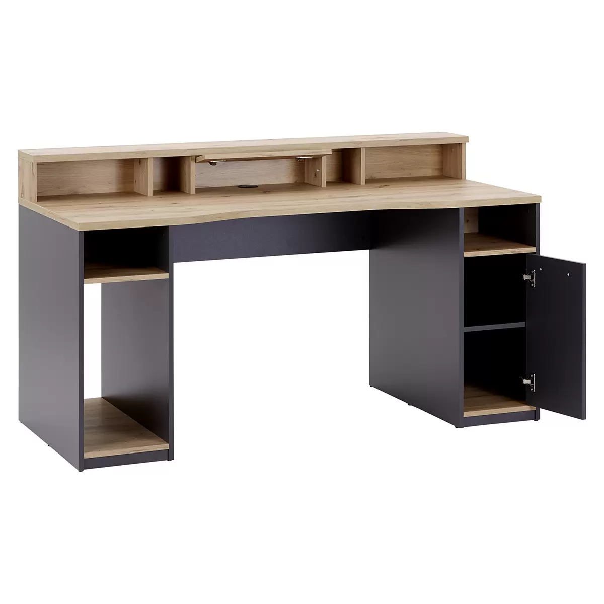 Gaming Tisch Speed braun,anthrazit,Eiche