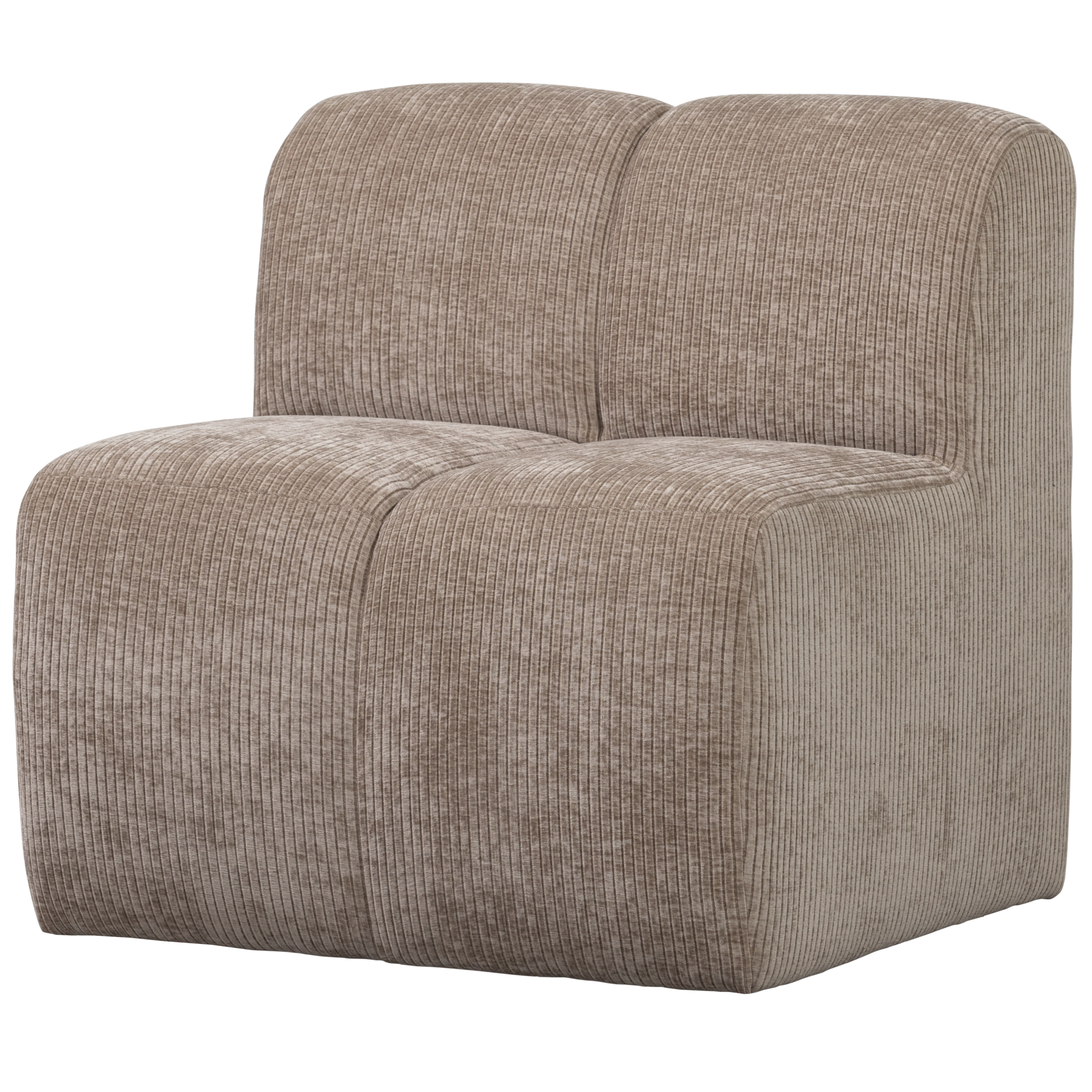 Mojo Eetbankje met rugleuning - Donkerzand Mojo Eetbankje 84 cm met Rugleuning - Ribstof - Donkerzand