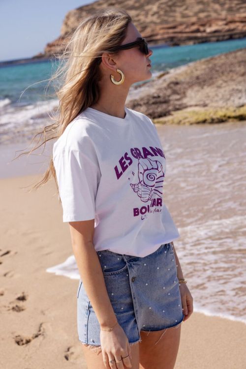 Wit T-shirt ''Les grand boulevards''