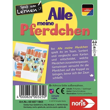 Noris Spiele Alle meine Pferdchen