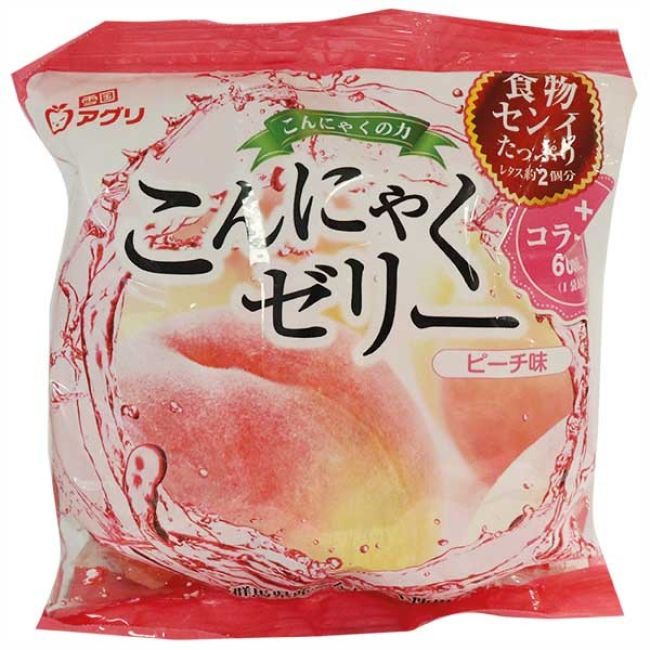 Yukiguni Aguri Konjac Gelei Perzik Smaak 96g