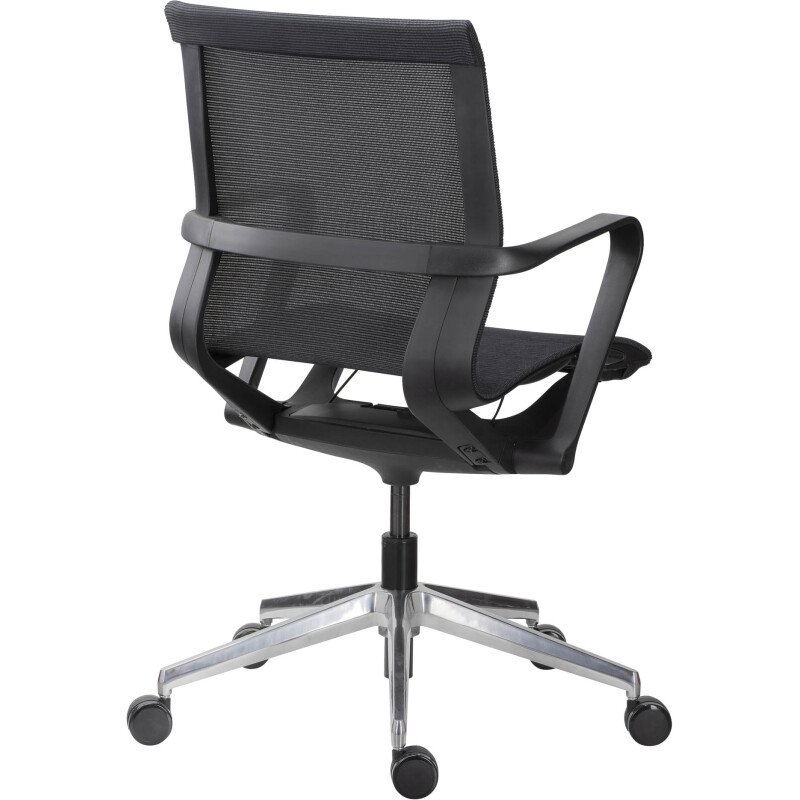 Chaise de bureau EDGAR maille -  avec accoudoirs - Mécanisme Synchrone - Pieds aluminium
