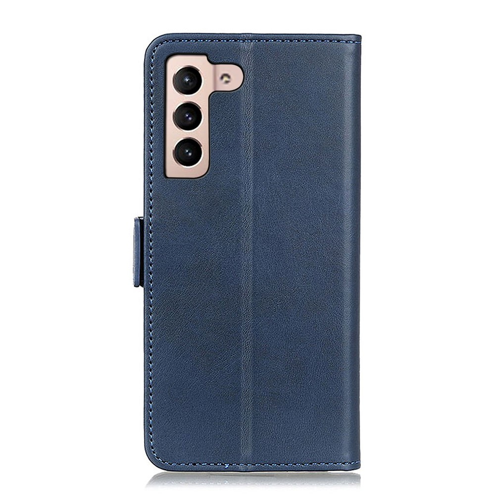 Samsung Galaxy S22 5G Vintage Leder Tasche Flip Cover Fashion Design - Dunkelblau