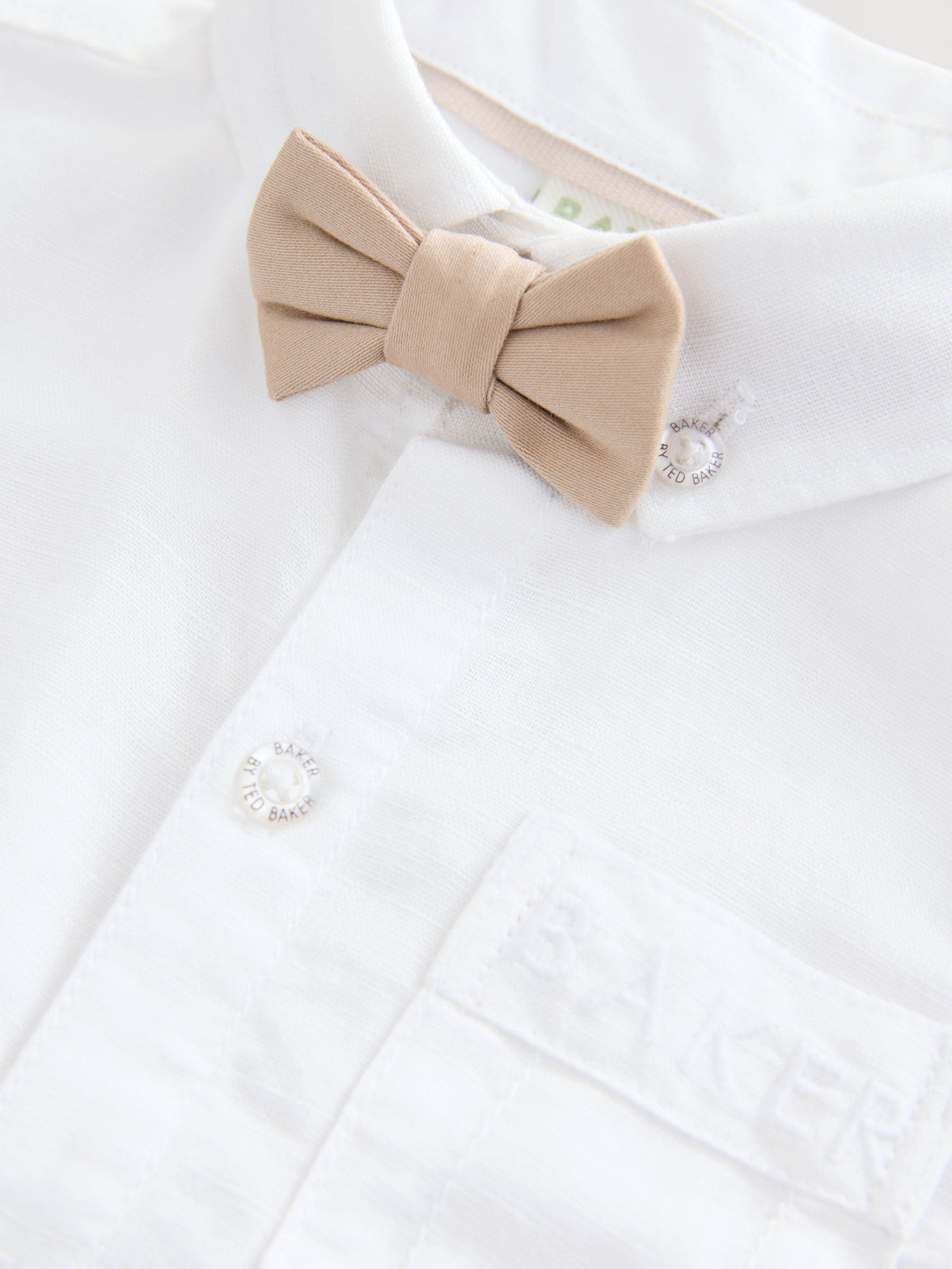 Wit/kiezelkleurig - Baker by Ted Baker Shirt Trousers and Braces Set