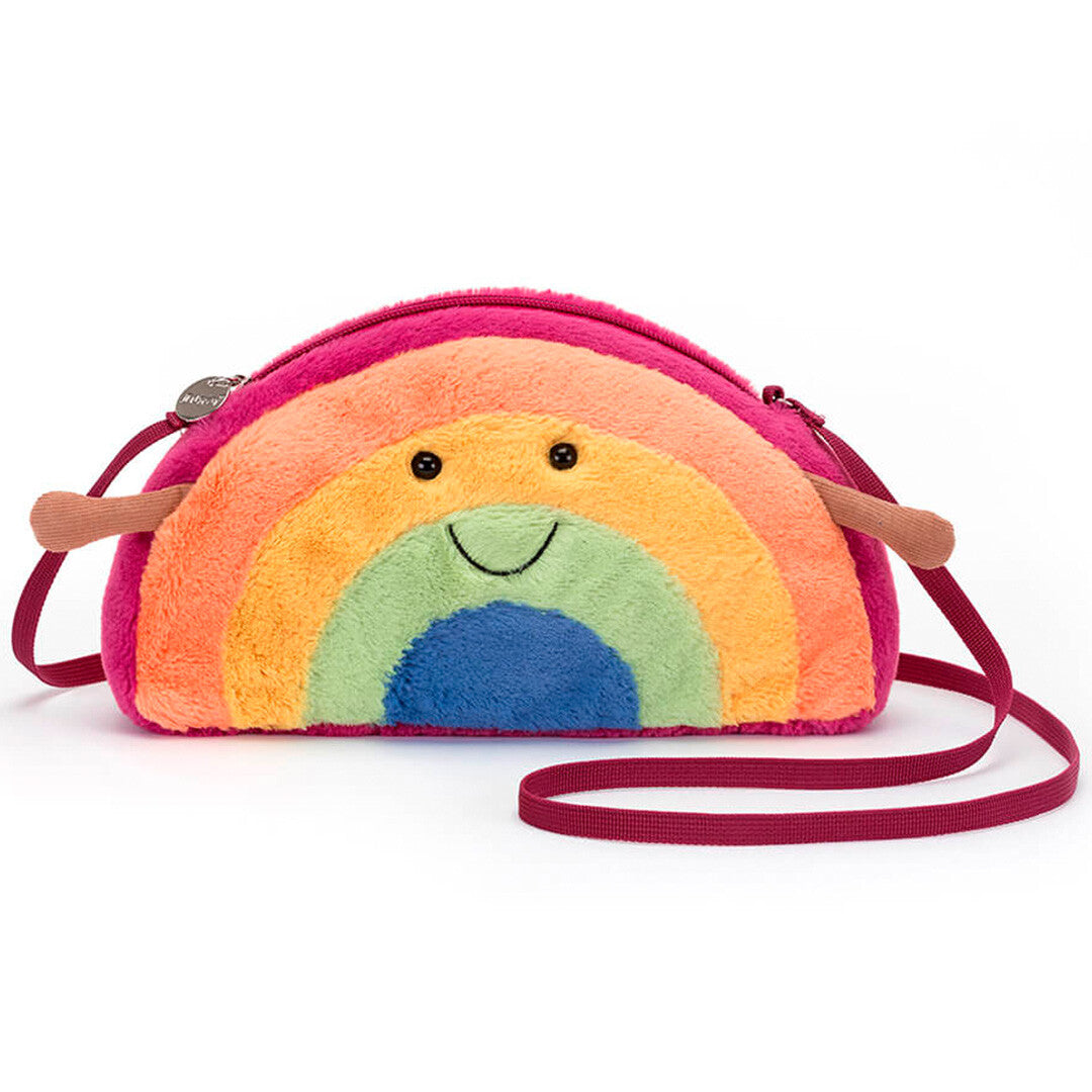 Jellycat amuseable kindertas regenboog - 25 cm