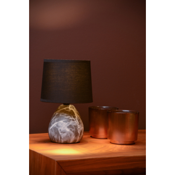 Lucide MARMO tafellamp Ø 16 cm Zwart