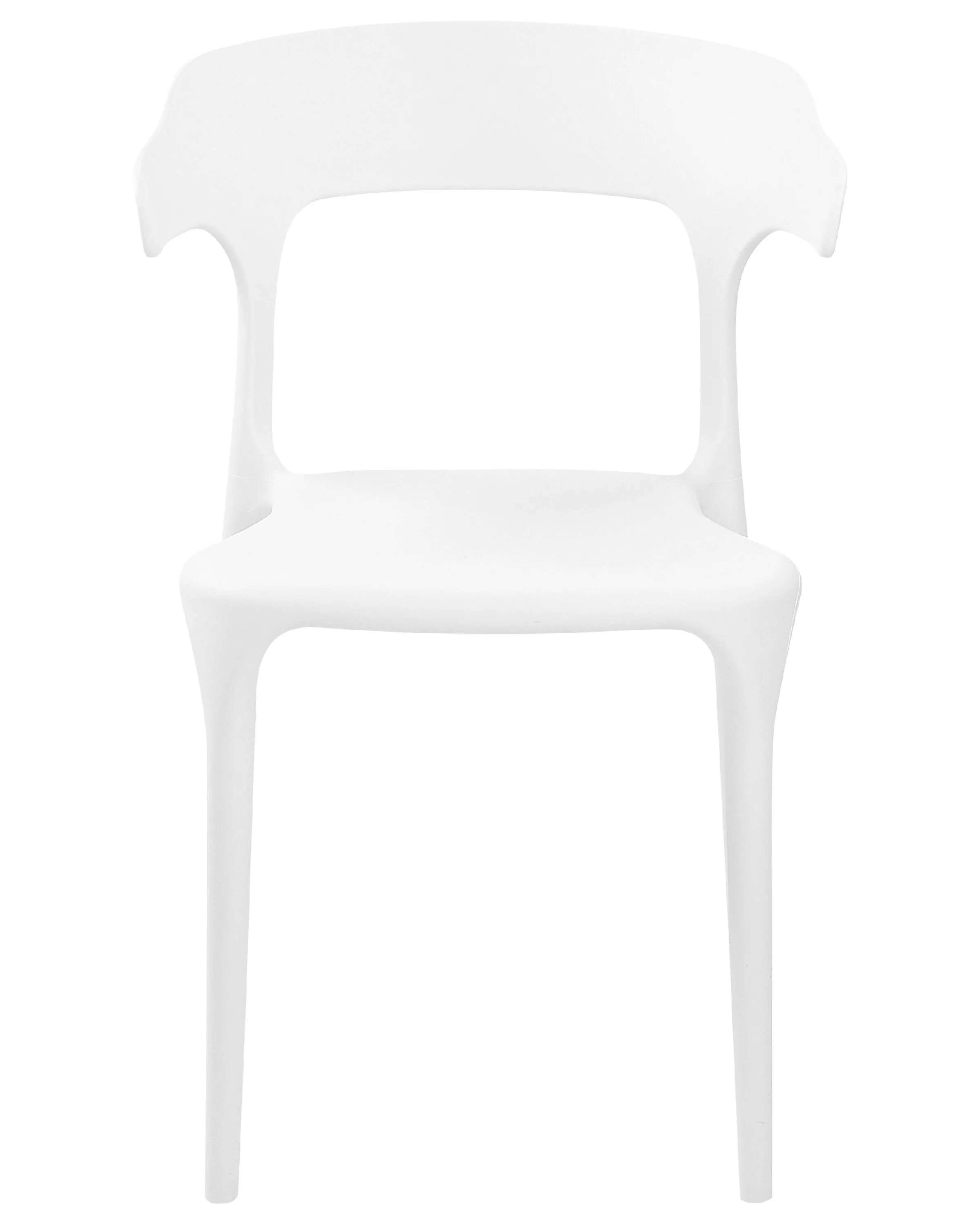 Set van 8 eetkamerstoelen GUBBIO Wit
