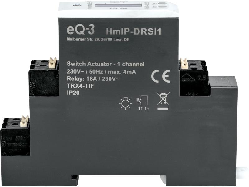 Homematic IP Smart Home Schaltaktor für Hutschienenmontage Schaltakor mit Schrittschalterfunktion – HmIP-DRSI1