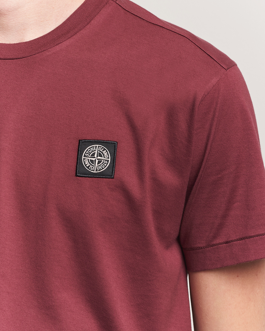 Stone Island Garment Dyed Cotton Jersey T-Shirt Burgundy