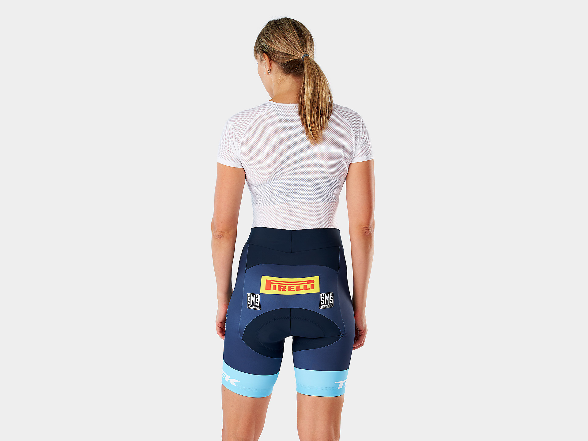 Santini Trek-Segafredo 2022 Replica Fietsbroek Zonder Bretels Kort Donkerblauw