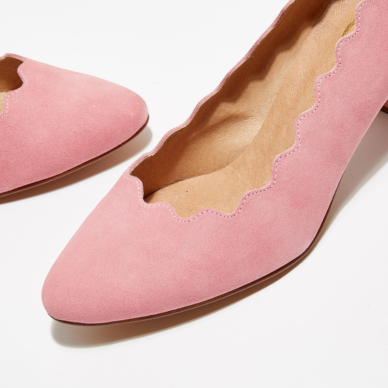 Apologie Trotters en Velours de Cuir Ariana roses