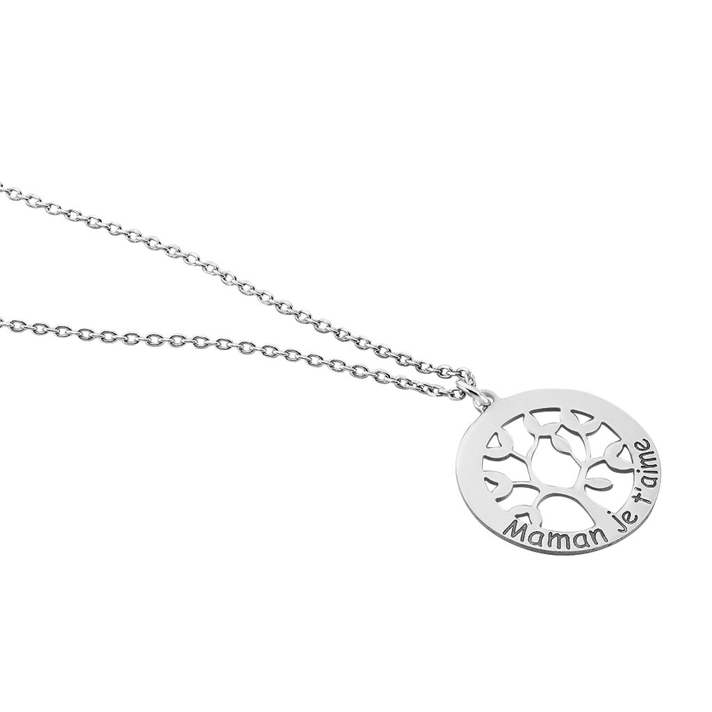 Collier Afaf Argent Blanc