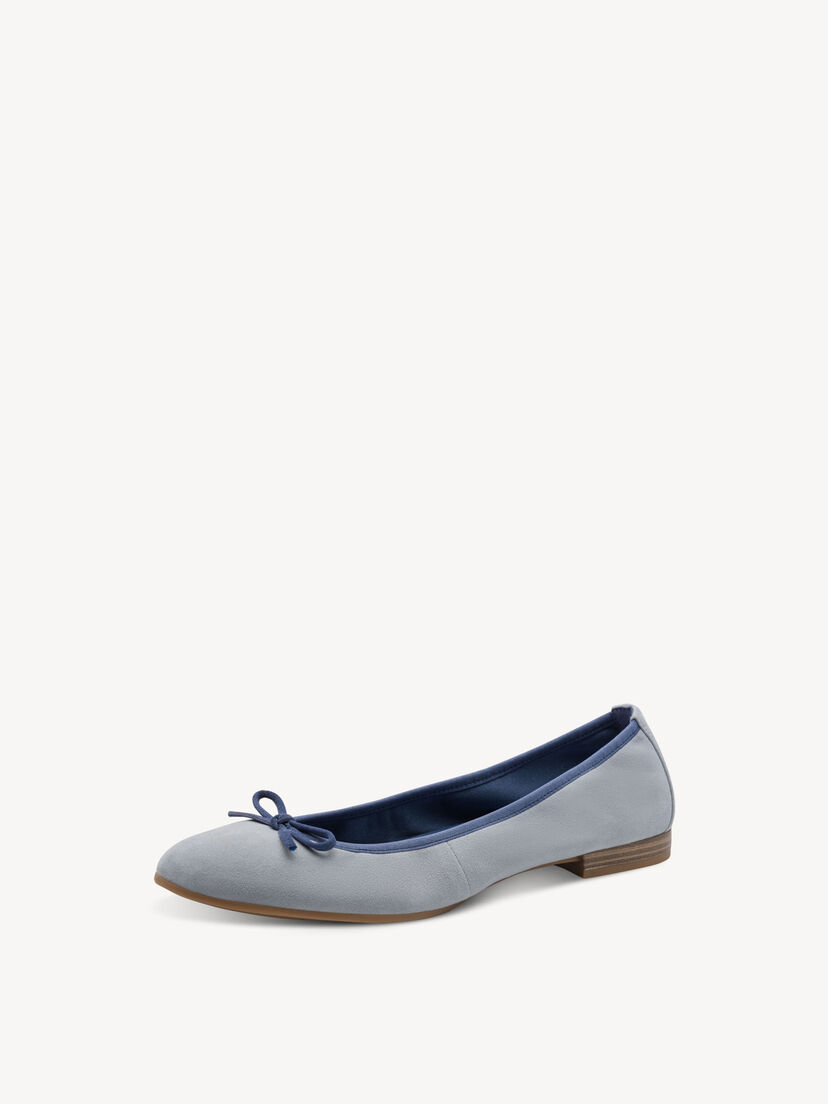 Leren Ballerina - blauw