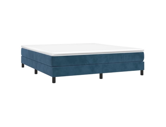 VIDAXL - Sommier 180 x 200 Sommier à ressorts de lit bleu foncé 180x200 cm velours