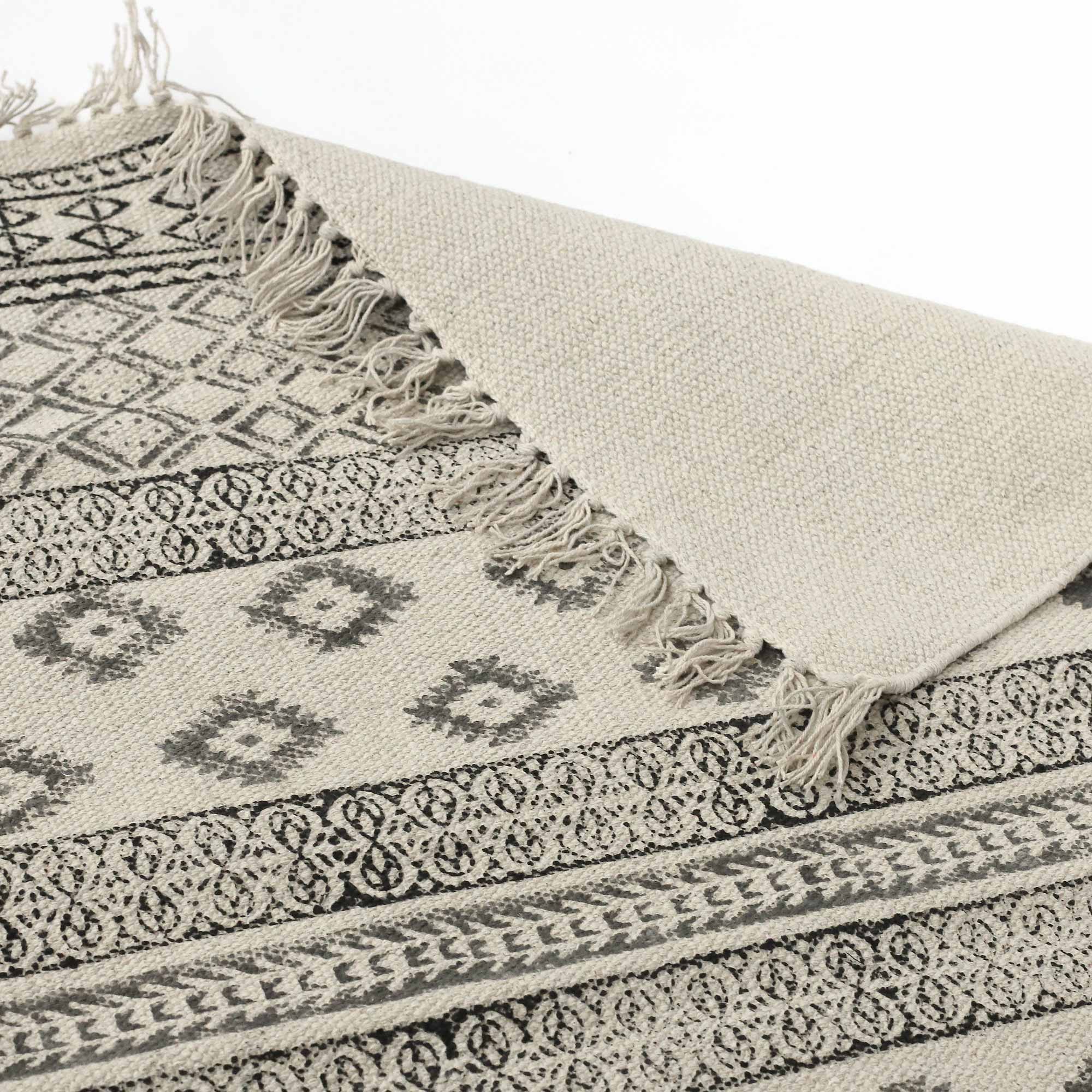 Mini-Rug 'Kholi', handbedruckt, T 60 cm, B 90 cm von fischer's lagerhaus