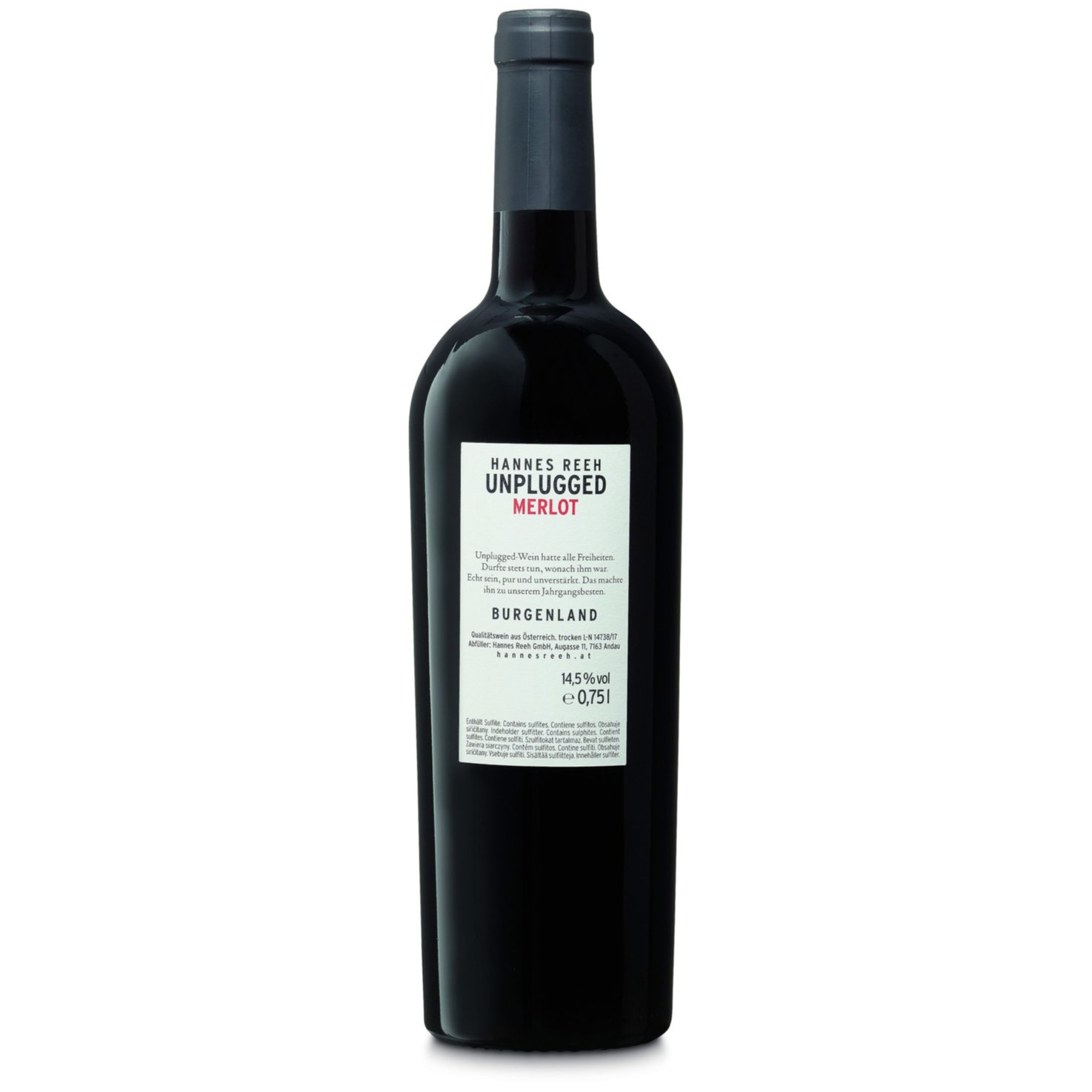 Burgenland Merlot Unplugged Hannes Reeh -75cl