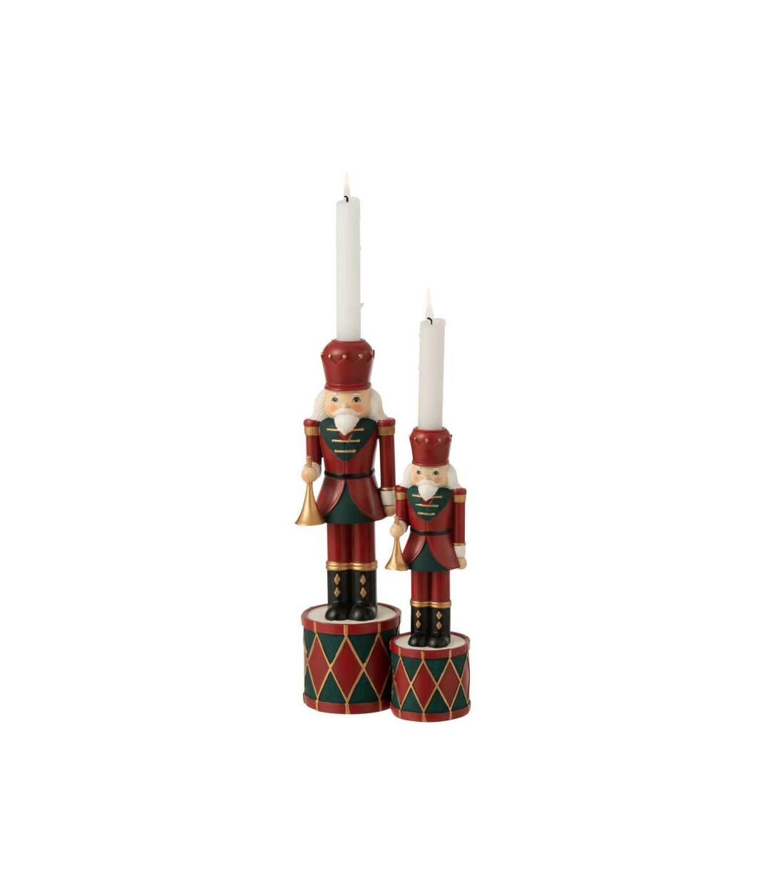 Paris Prix - Bougeoir De Noël casse-noisette 25cm Rouge