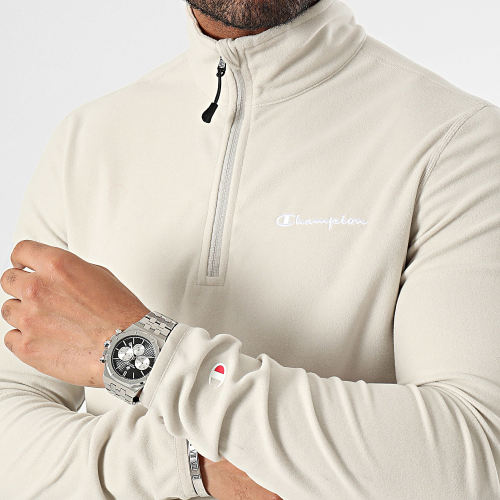 Sweat Col Zippé Polaire 216695 Beige