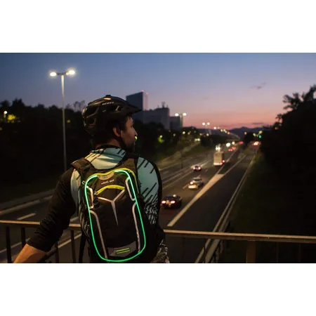 Wheel-Bee LED Fahrrad Rucksack Stelvio Black