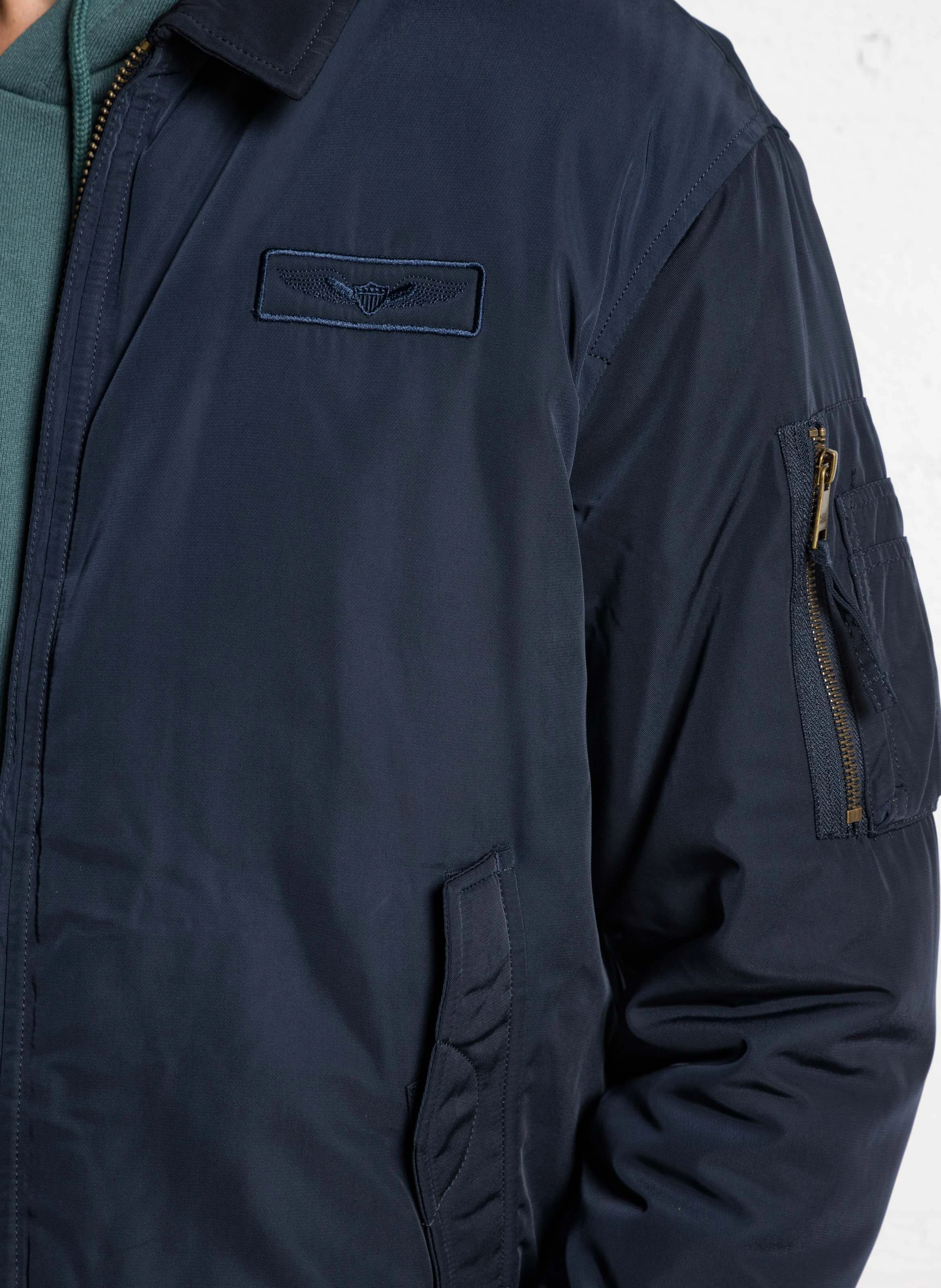 CORNELL - Blouson col à revers droit | Bleu