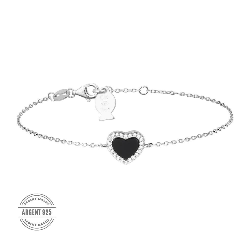 Bracelet Cœur Noir Clio Blue Angel
