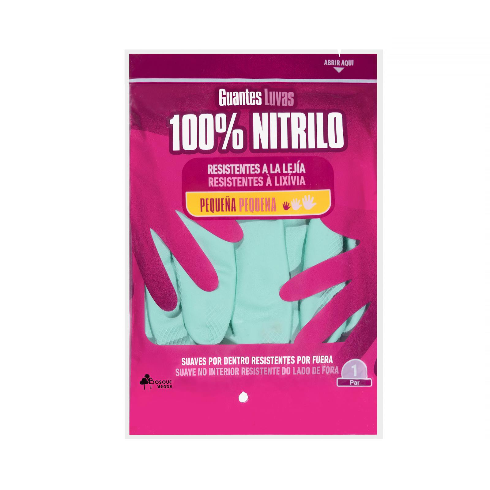 Gants 100 % nitrile vert forêt, taille S
