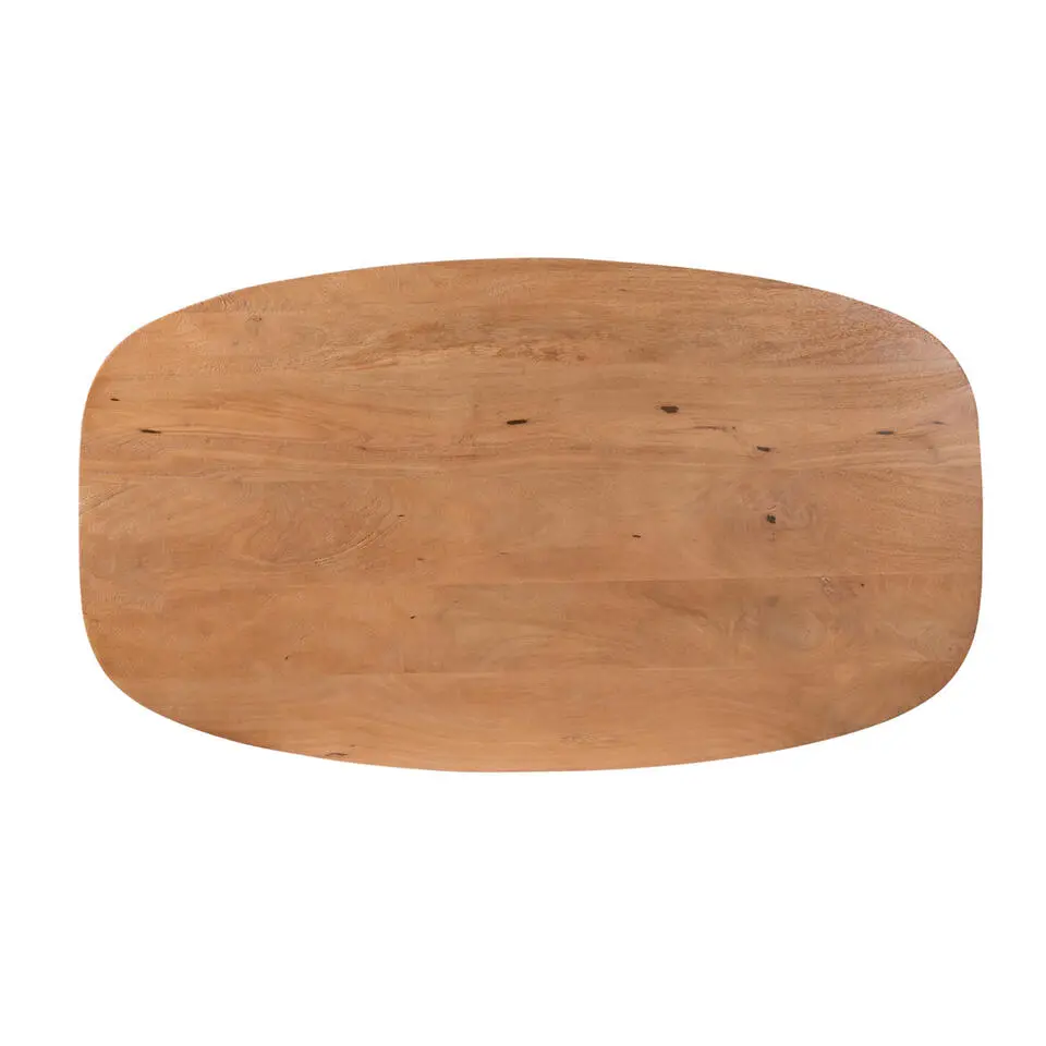 Eettafel Deens Ovaal Naturel Hout - 160x90x76cm - Madison