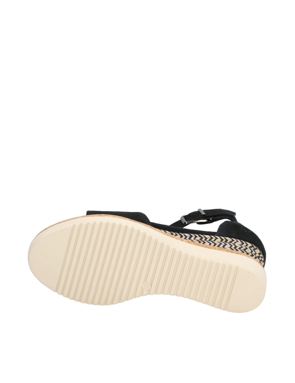 Veloursleder Keilsandale