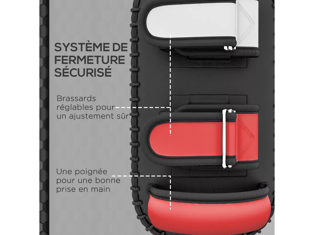 Bouclier de frappe coussin PAO de boxe Muay Thai Karaté Taekwondo Kickboxing