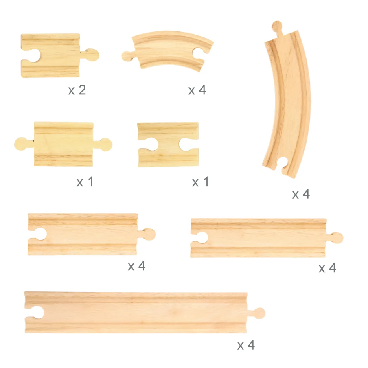 Bigjigs Rail Pistes Droites et Courbes