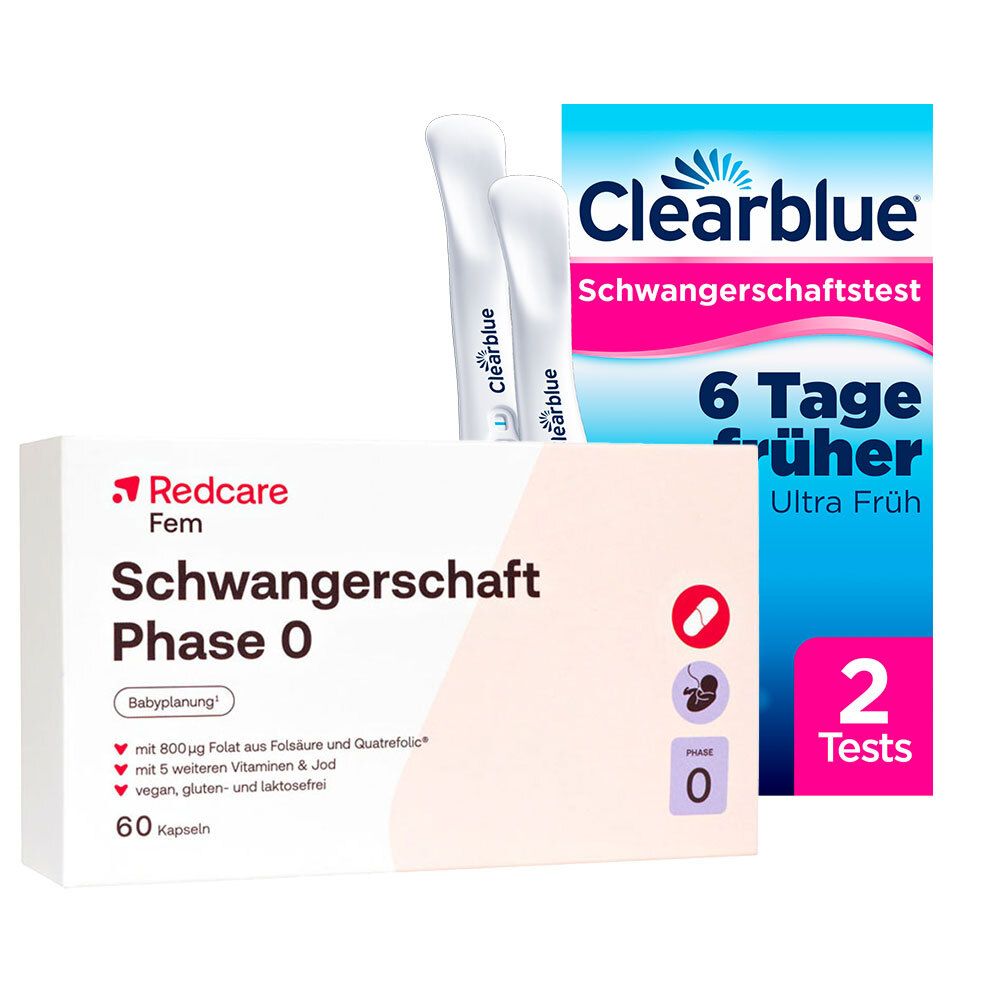 Redcare Schwangerschaft Phase 0 + Clearblue® Schwangerschaftstest Frühe Erkennung