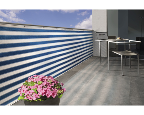 Konsta privacyschermmat, HDPE-weefsel 180 g/m², 5 x 0,9 m, blauw-wit