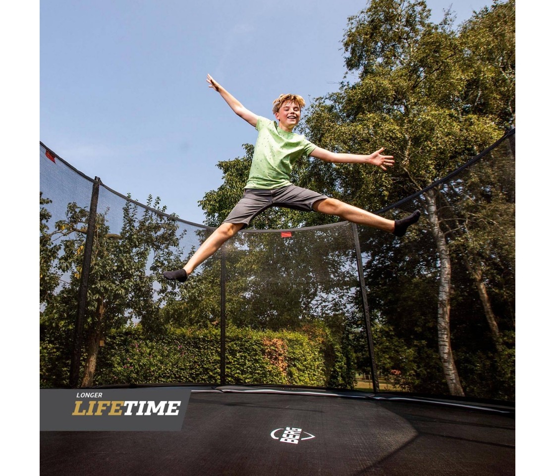 BERG - Grand Favorit 520 Trampolin + Comfort Sikkerhedsnet - Sort
