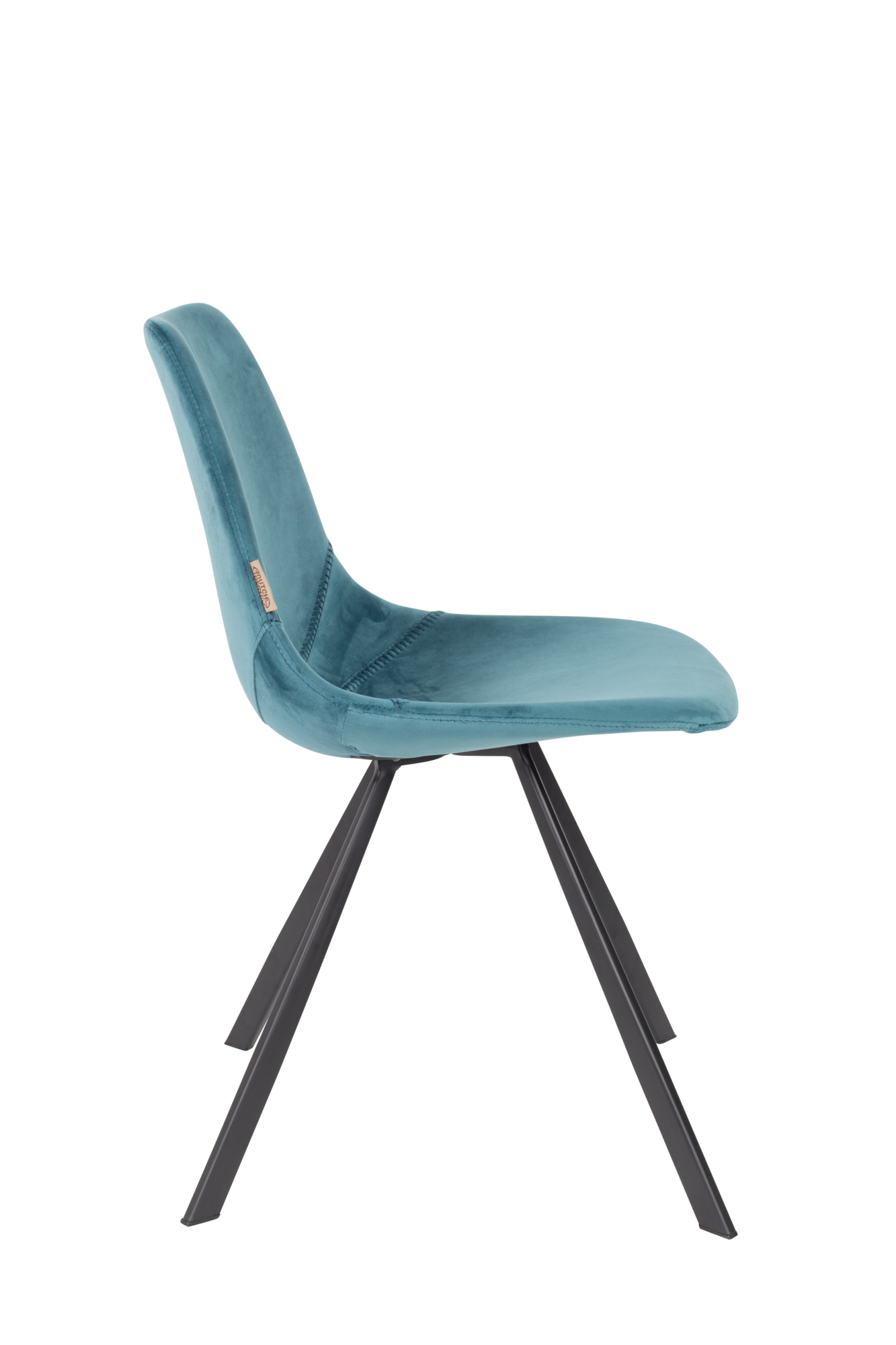 Eetkamerstoel Franky Velvet blauw - set van 2