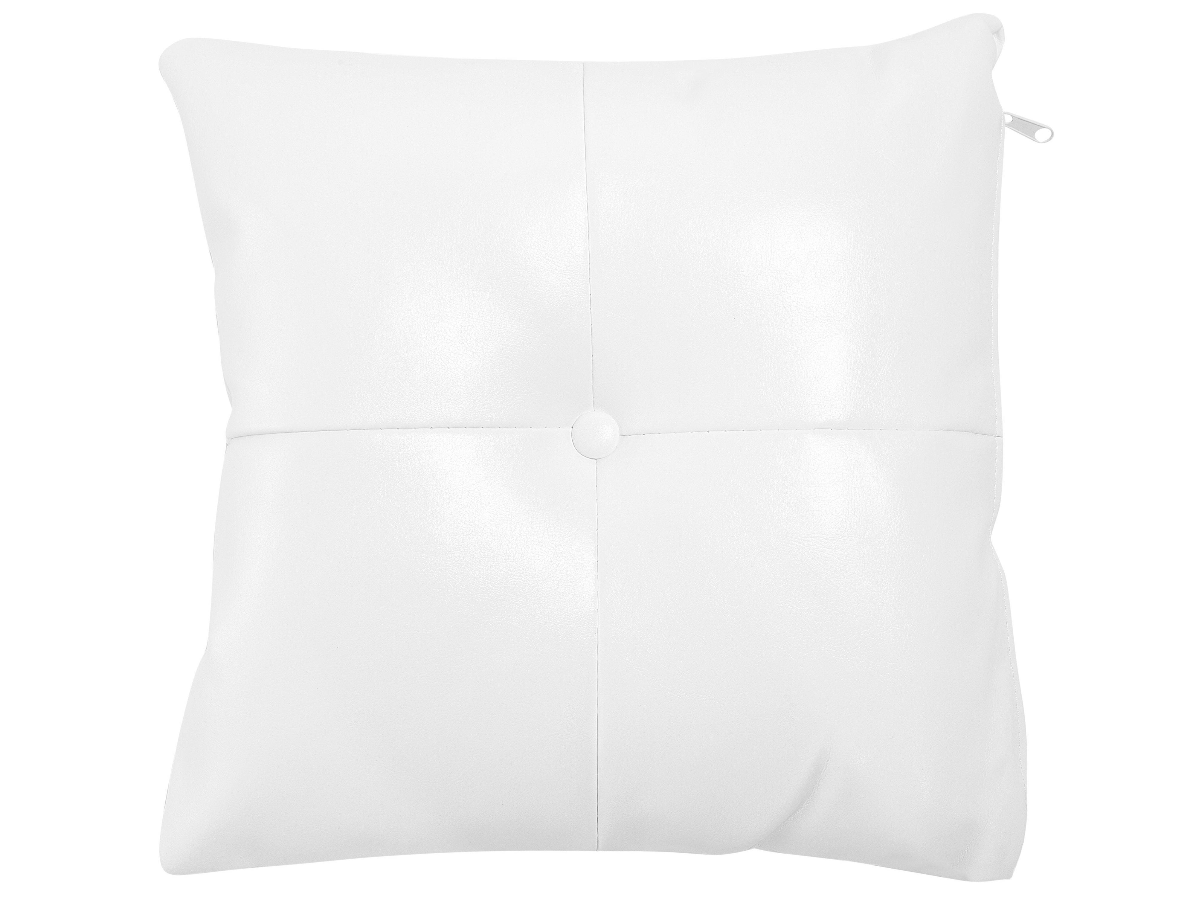 Linkszijdige chaise longue LATTES Kunstleer Wit