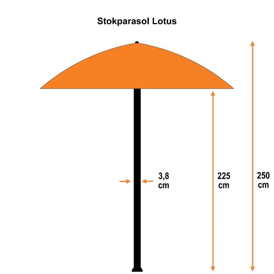 Garden Impressions Lotus parasol Ø300 cm - koper