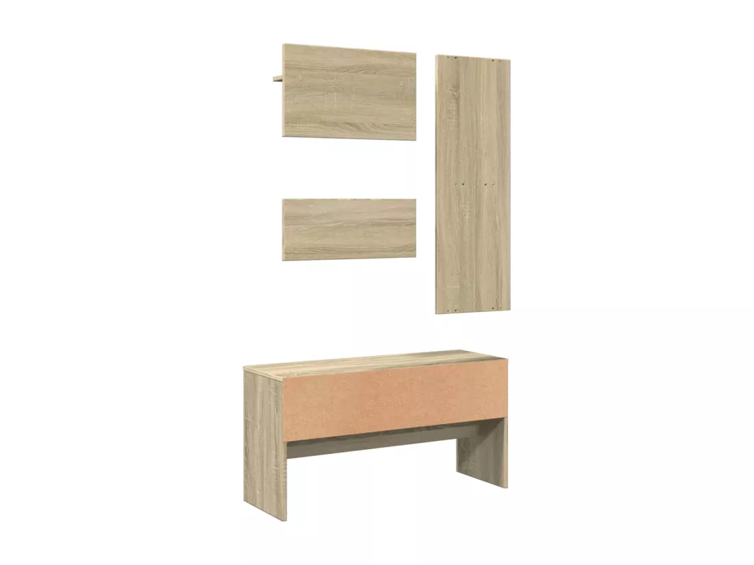 Ensemble de meubles de couloir 4 pcs chêne sonoma