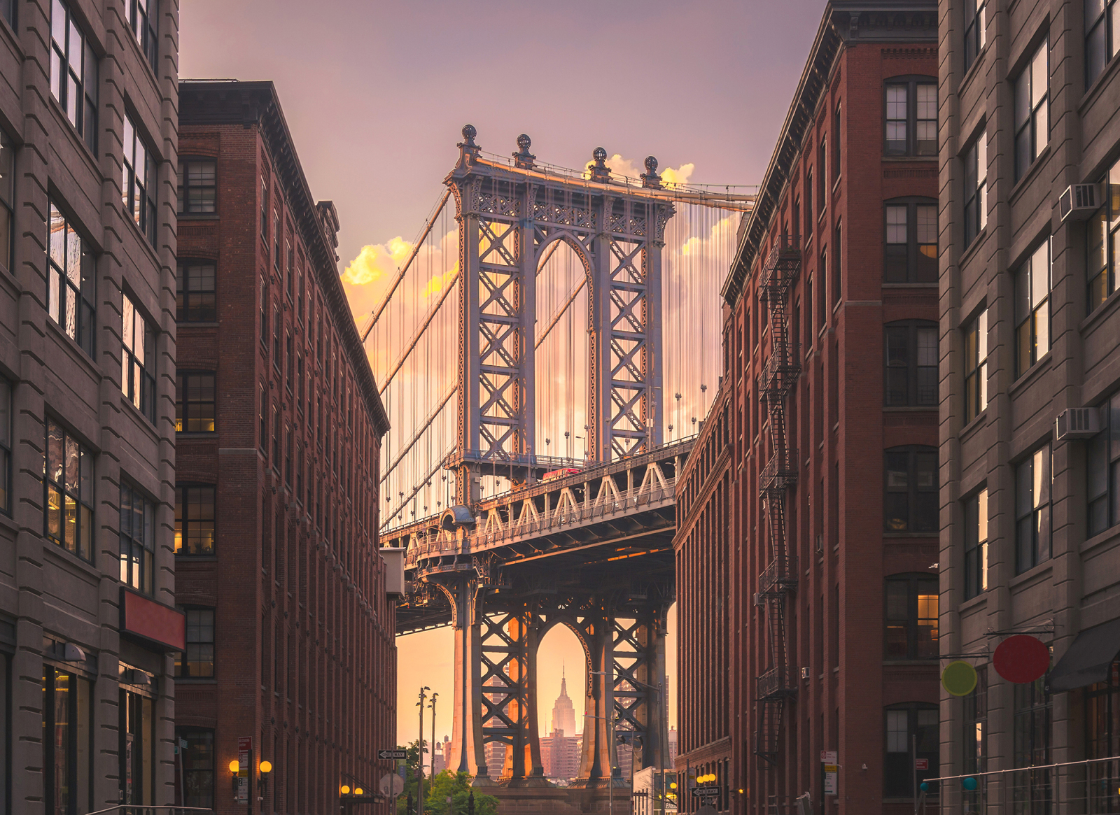 Fototapete DESIGNWALLS - braun-grau - Brooklyn Bridge - 2,55 Meter