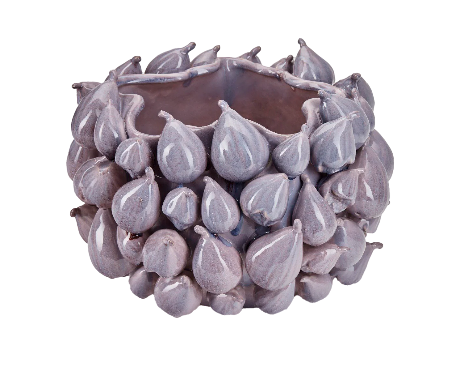 Bahne Interior  Vase med figner, lilla - H: 25 cm, Ø: 33 cm