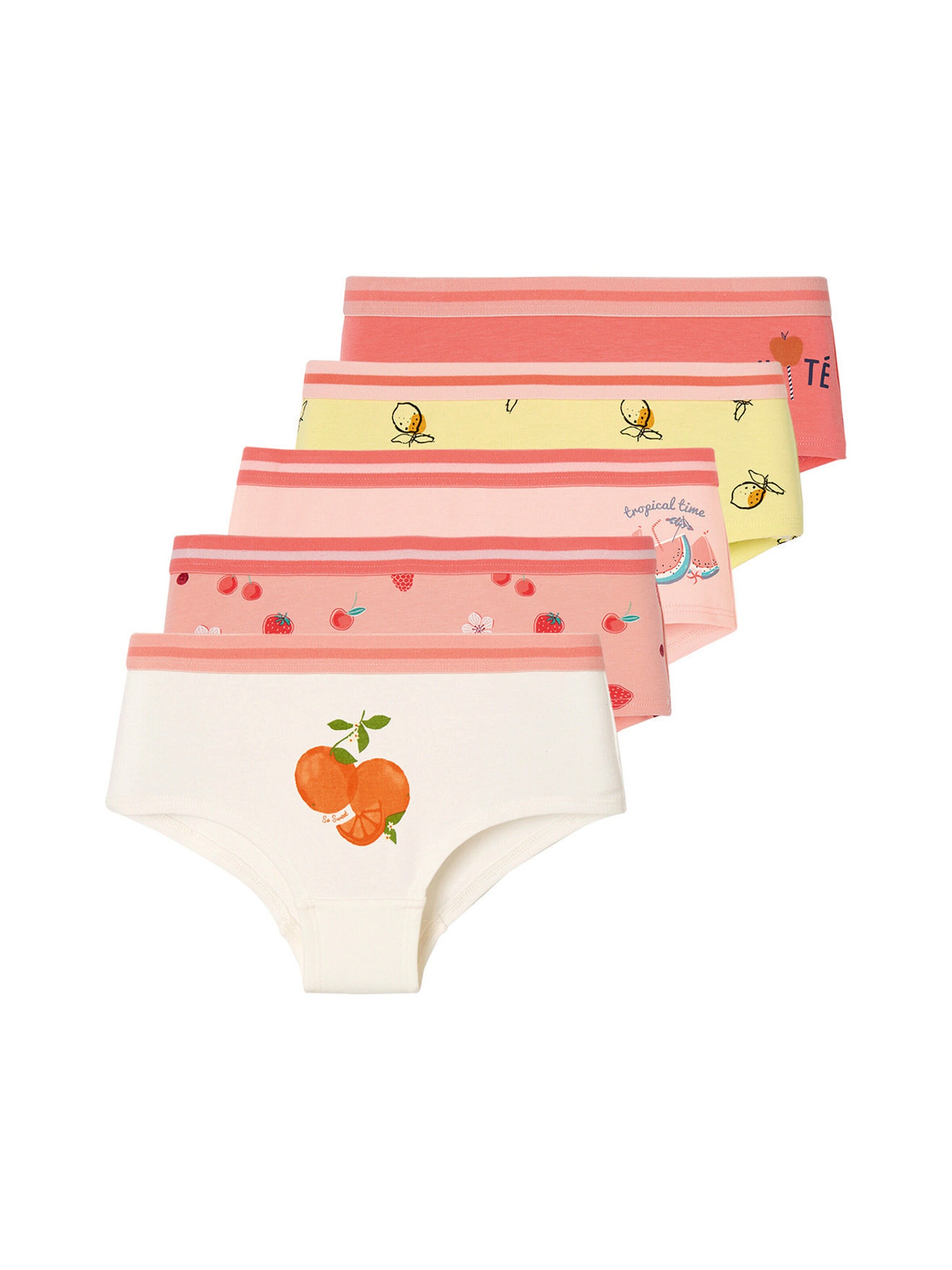 Vertbaudet 5er-Pack Mädchen Shortys pfirsich