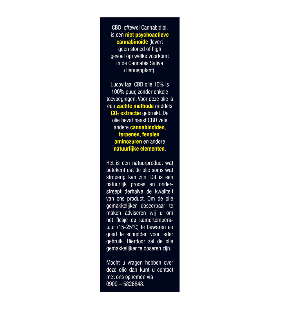 Lucovitaal CBD Olie 10% (30 ml)