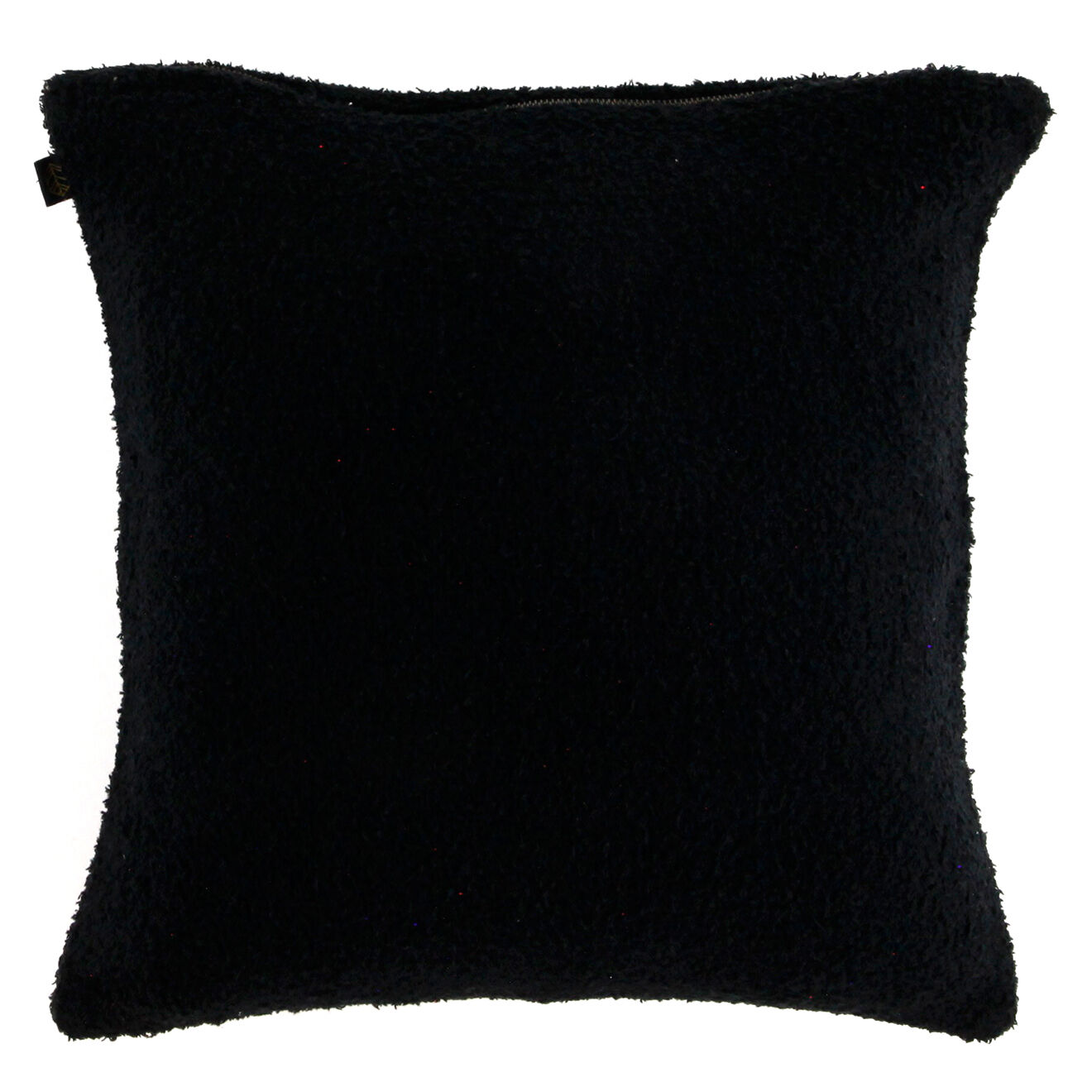 Haomy Housse de coussin bouclette Erode noire - 45x45 cm