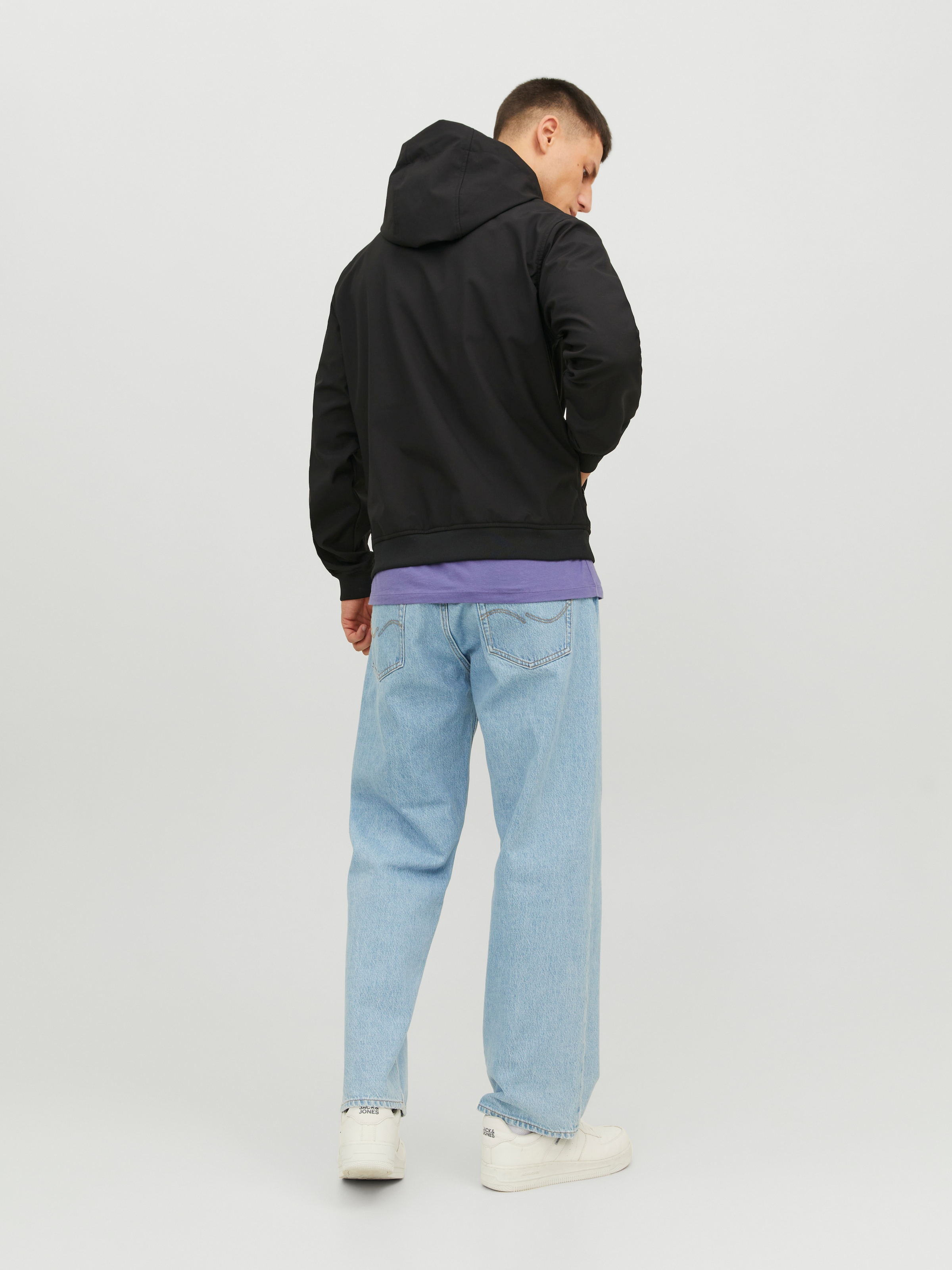 Jack & Jones Softshelljacke »JJEBASIC mit wasserabweisender Funktion« mit Kapuze mit Kordelzug