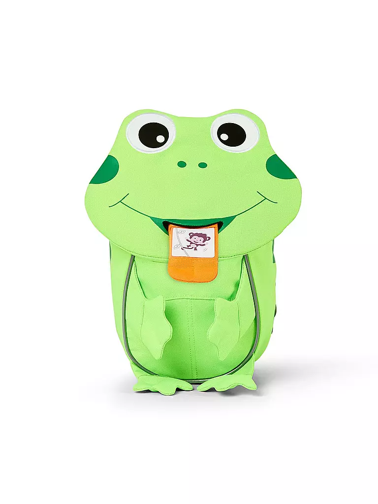 AFFENZAHN Kinder Rucksack Kleine Freunde Neon - Frosch grün
