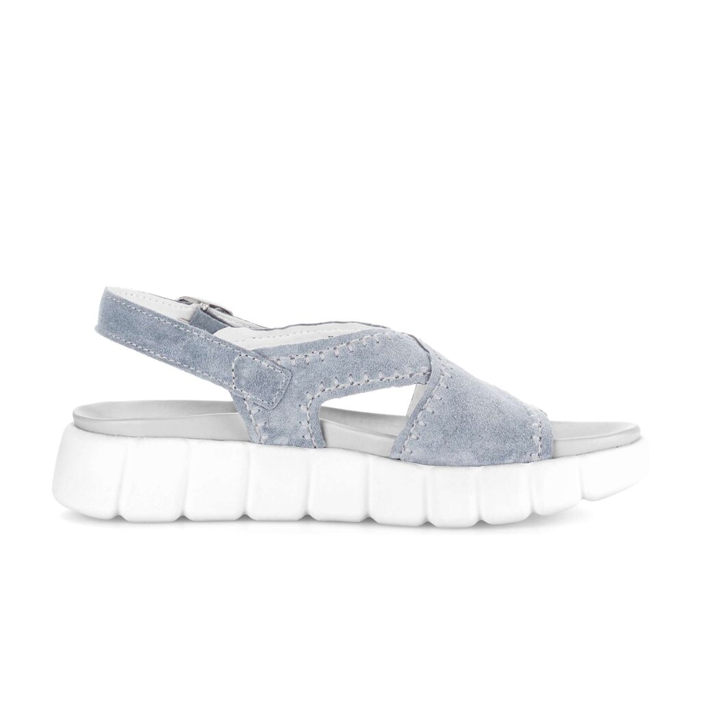 Sandale met plateauzool blauw